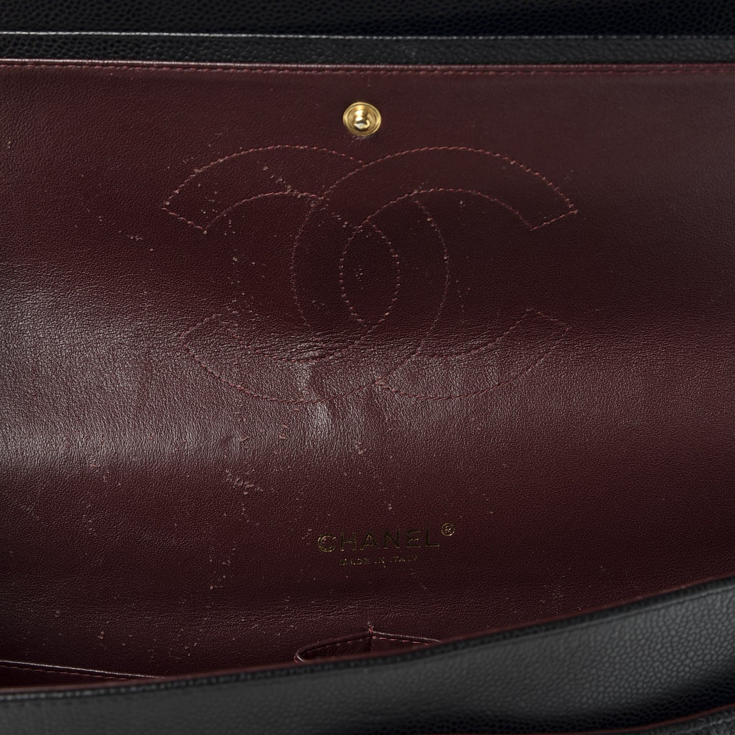 Caviar Quilted Maxi Double Flap Black