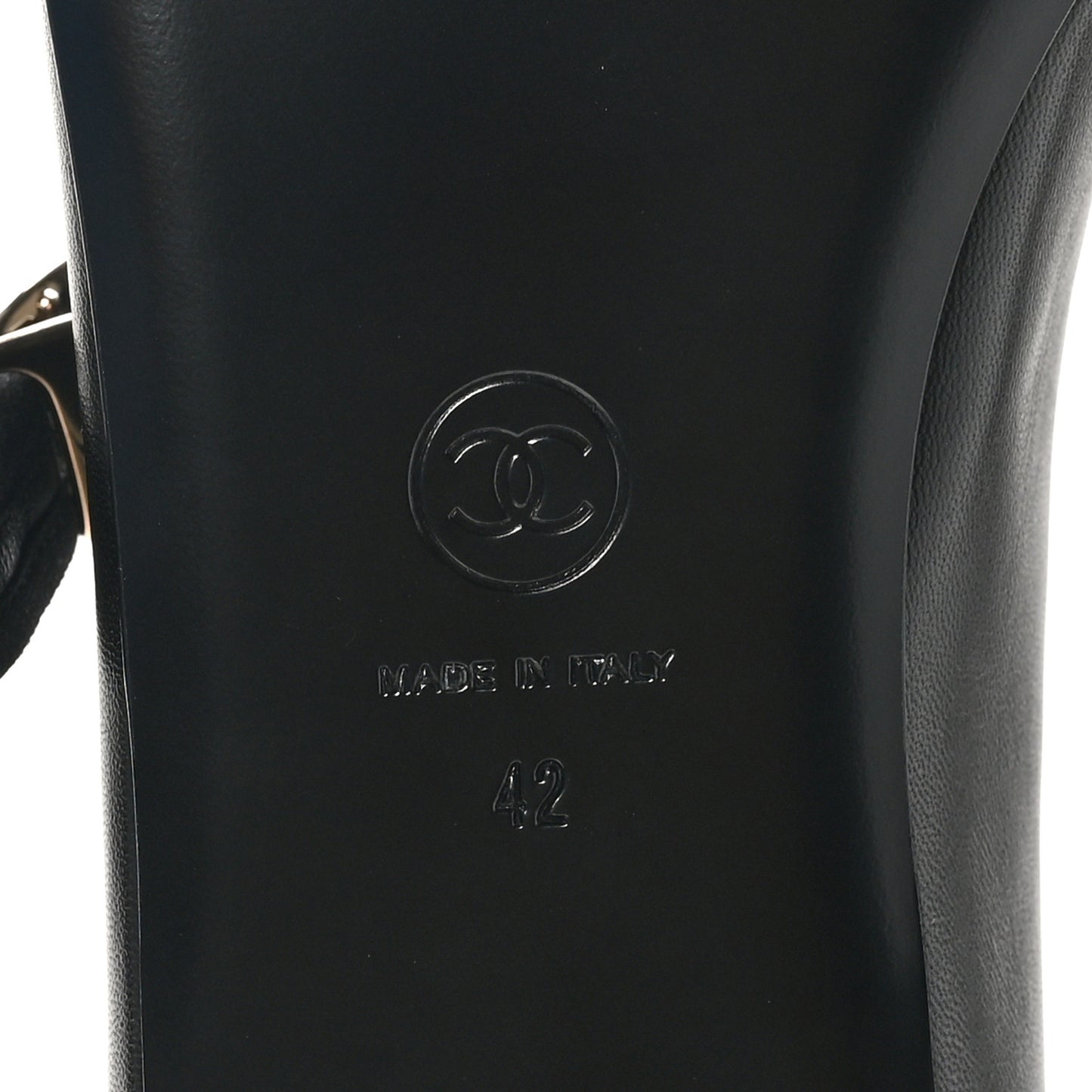 Lambskin Mary Jane Flats 42 Black