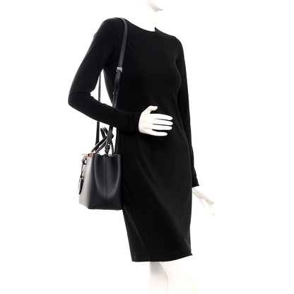 Fendi Vitello Baltico Dolce Studded Petite 2Jours Tote Black Multicolor 2 of 7