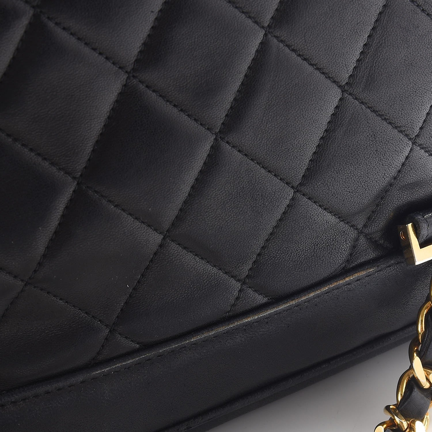 Chanel Lambskin Quilted Drawstring Backpack Black 11 of 11