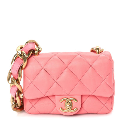 Chanel Lambskin Quilted Mini Funky Town Flap Pink 1 of 9