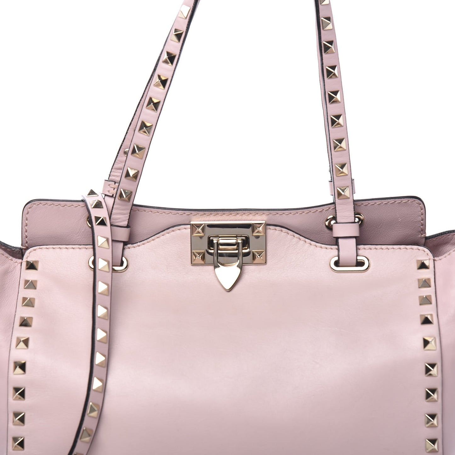 Vitello Small Rockstud Tote Water Rose