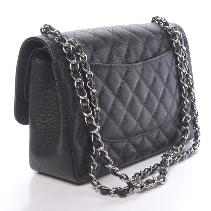 Chanel Caviar Quilted Jumbo Double Flap Black 3 of 10