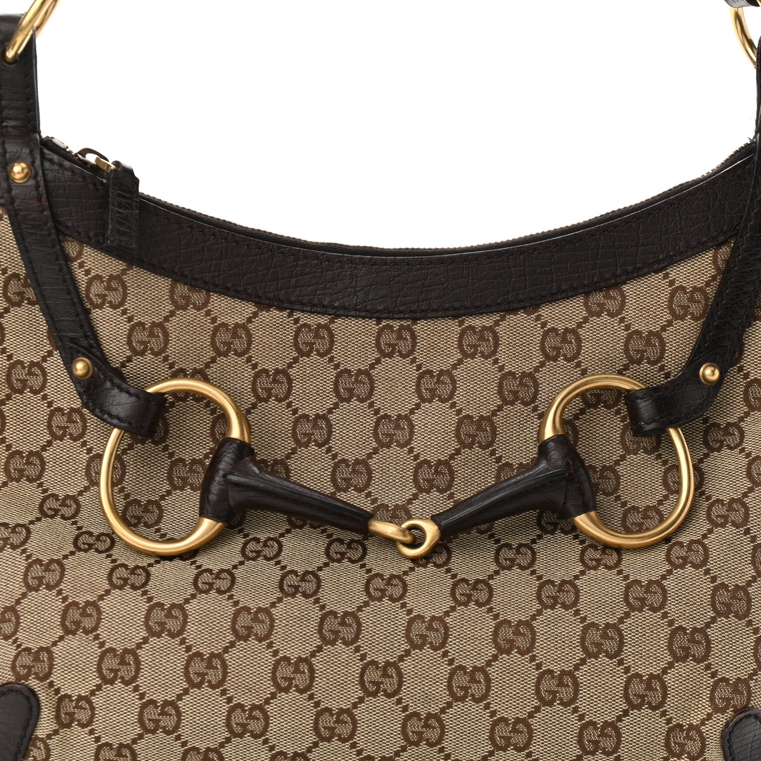 Gucci Monogram Horsebit Hobo Brown 8 of 12
