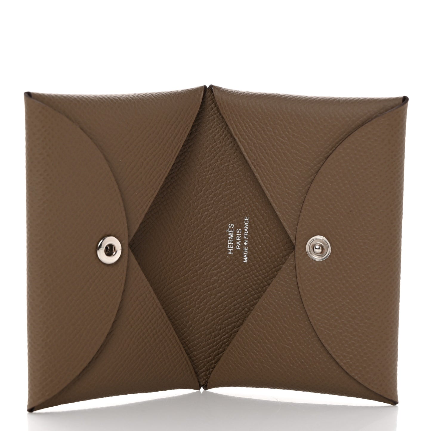 Epsom Calvi Duo Card Case Etoupe