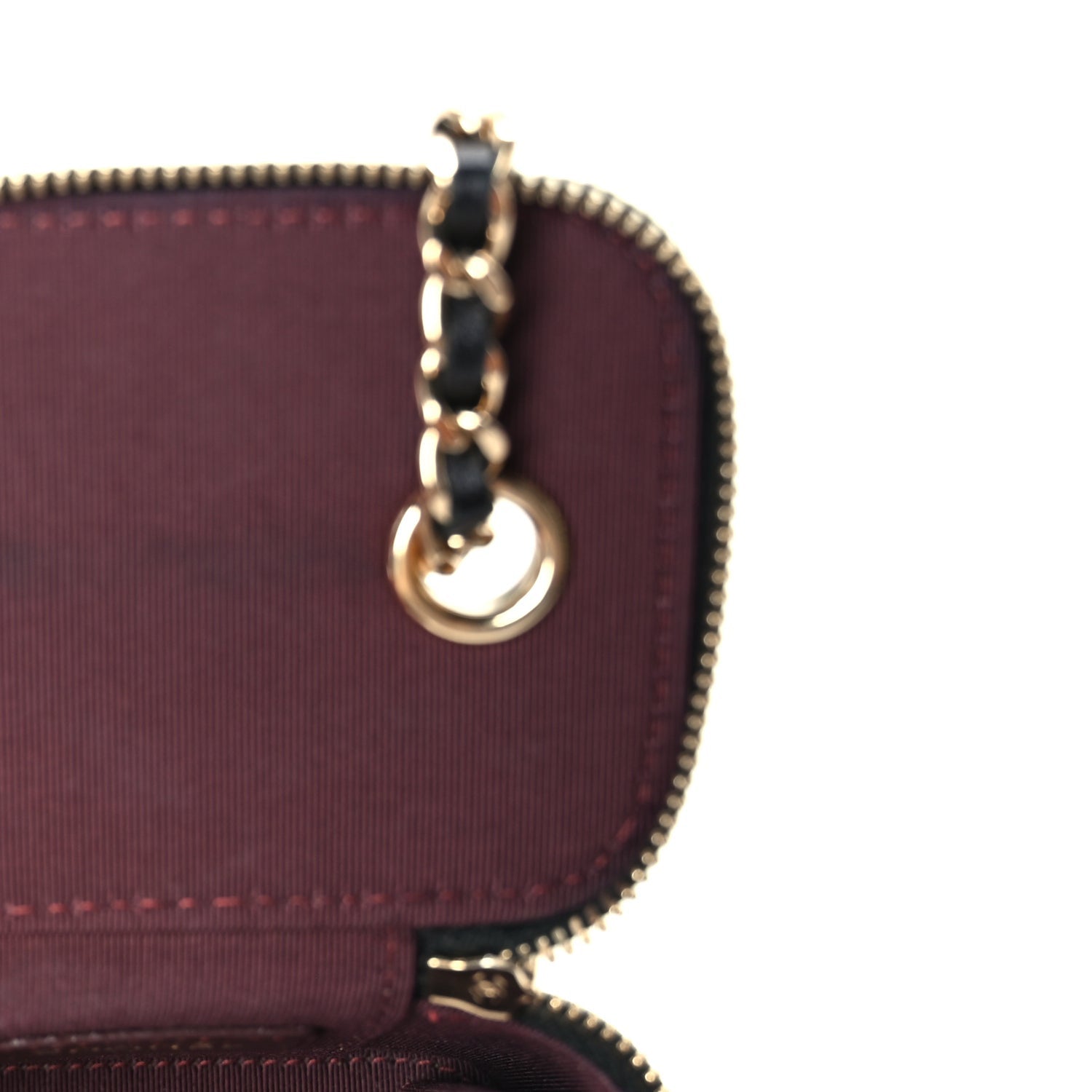 Chanel Lambskin Quilted Mini Vanity Case With Chain  Black 4 of 10
