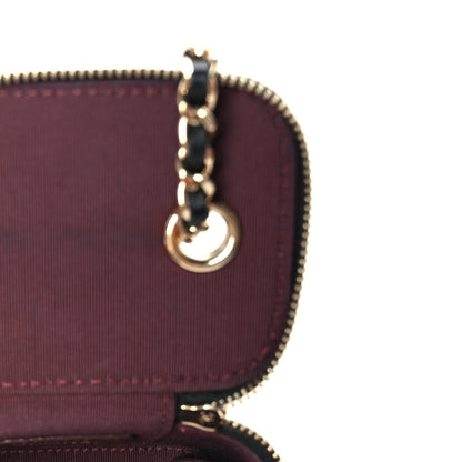 Chanel Lambskin Quilted Mini Vanity Case With Chain  Black 4 of 10