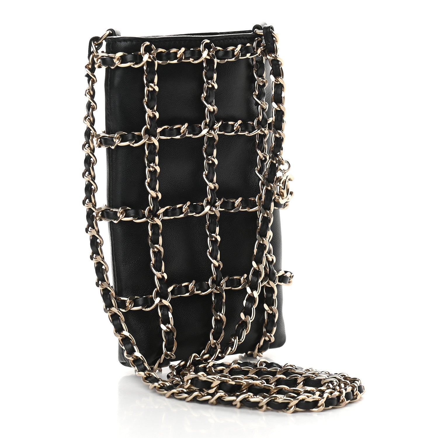 Chanel Lambskin Clutch With Chain Black 4 of 16