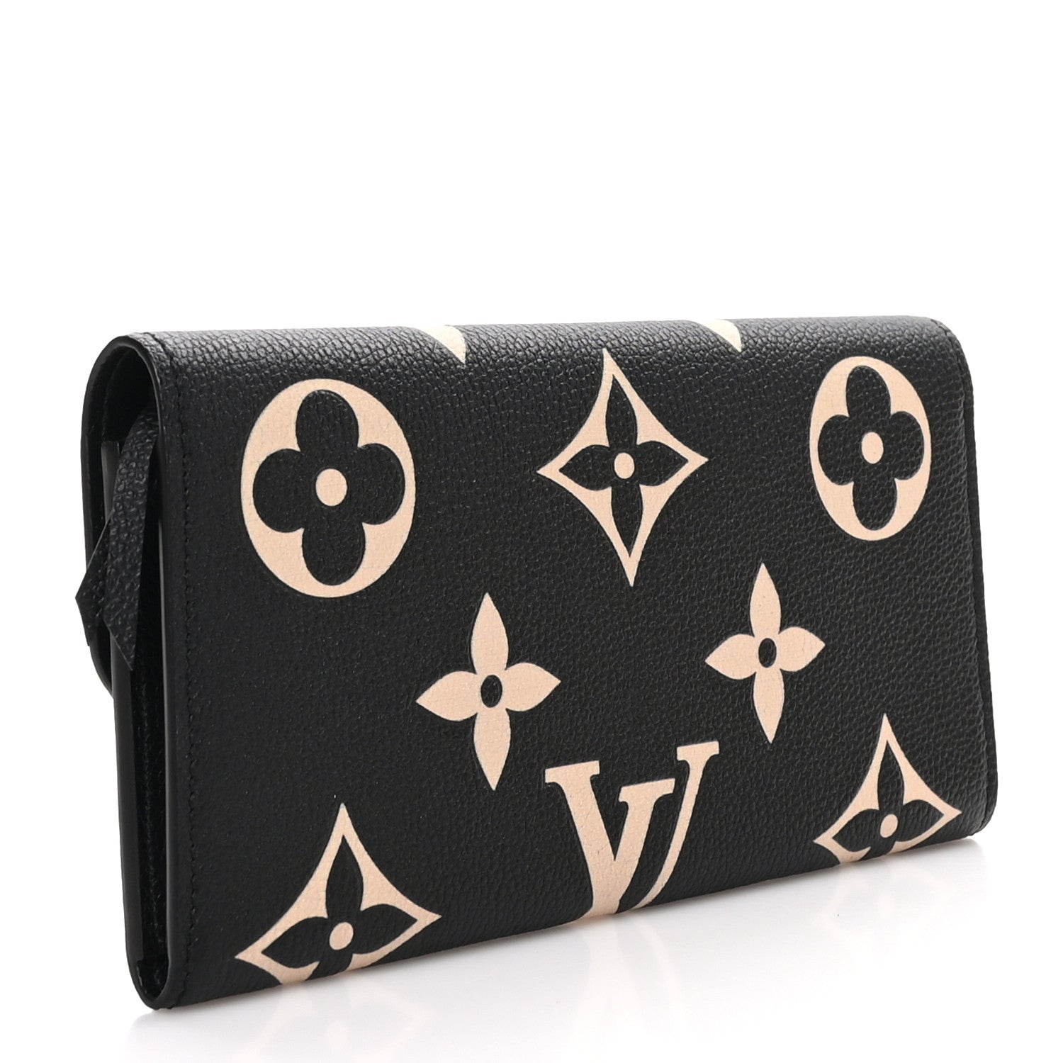 Louis Vuitton Empreinte Monogram Giant Emilie Wallet Black Beige 3 of 6