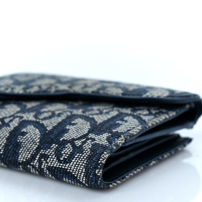 Christian Dior Monogram Compact Saddle Wallet Blue 9 of 9