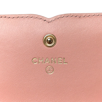 Chanel Caviar Quilted Large Filigree Gusset Flap Wallet Pink 7 of 12
