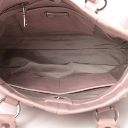 Miu Miu Vitello Lux Gathered Tote Mughetto 5 of 11