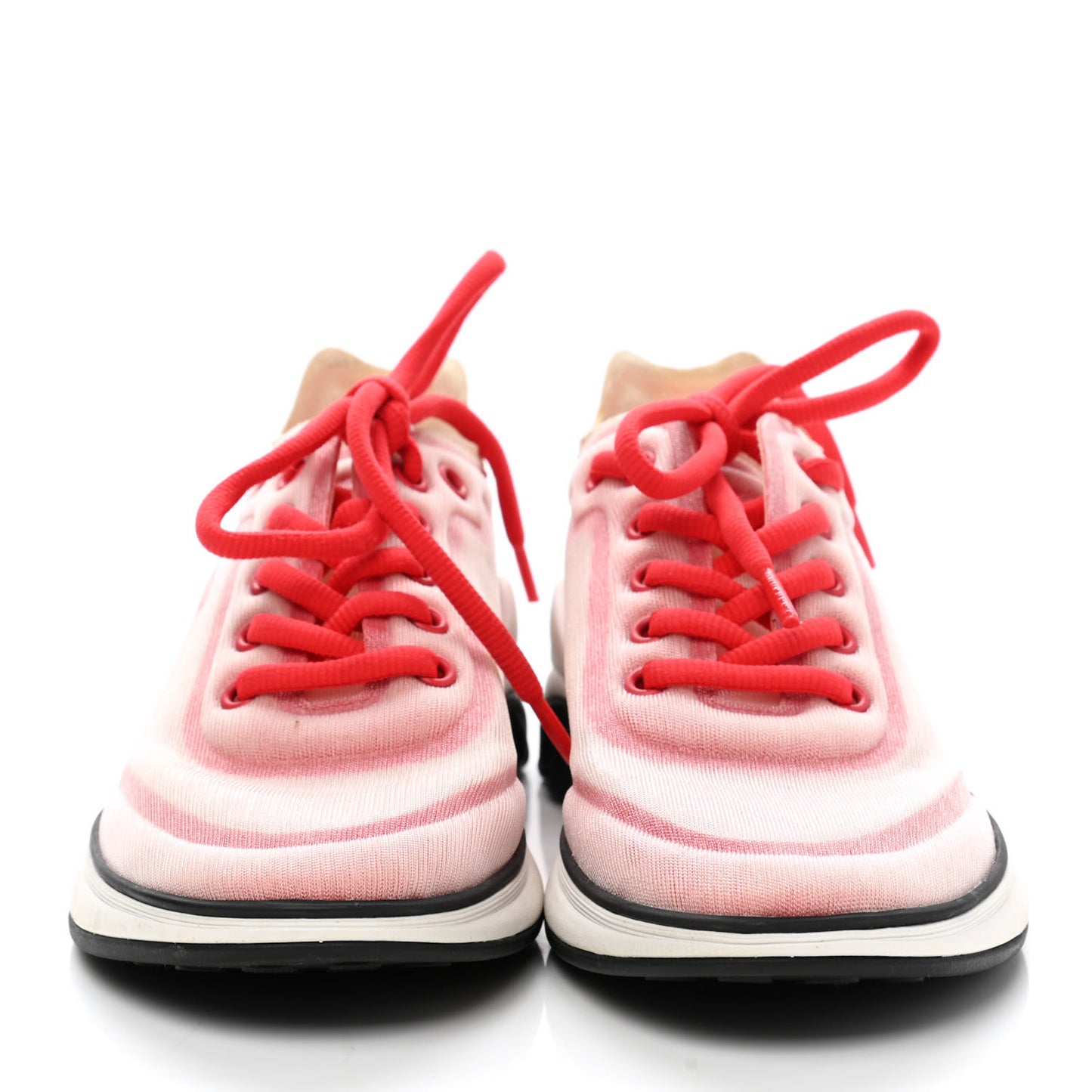 Mesh Lycra Womens CC Sneakers 36 White Red