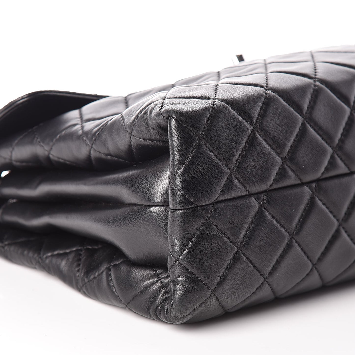 Lambskin Quilted Jumbo by 4 Flap Black