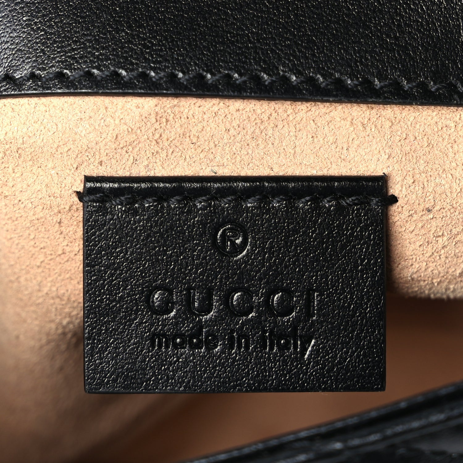 Gucci Calfskin Matelasse Super Mini GG Marmont Shoulder Bag Black 5 of 8