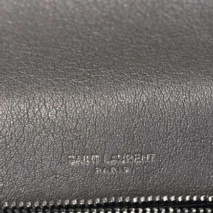 Saint Laurent Sheepskin Matelasse Chevron Monogram Medium College Satchel Dark Anthracite 5 of 8