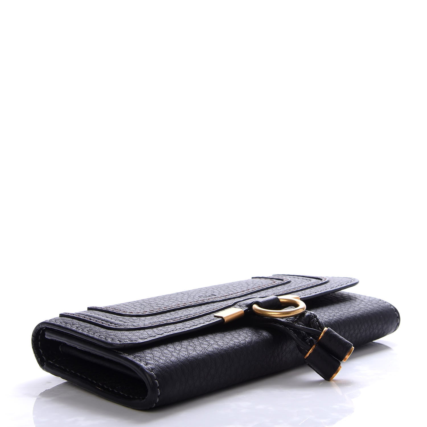 Chloe Calfskin Marcie Continental Flap Wallet Black 4 of 6