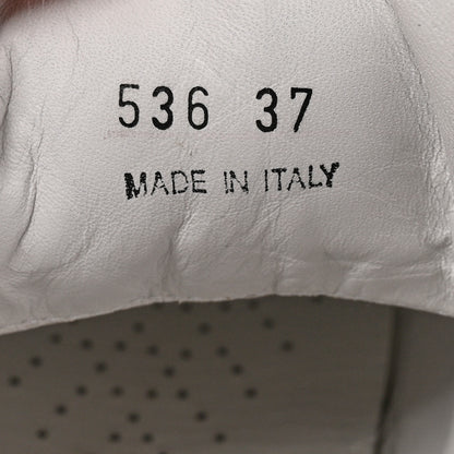 Prada Vitello Soft Womens Low Top Sneakers 37 White Black 9 of 9