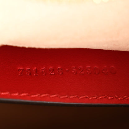 Gucci Calfskin Matelasse Diagonal Mini InterLocking G Heart Shoulder Bag Hibiscus Red 7 of 7