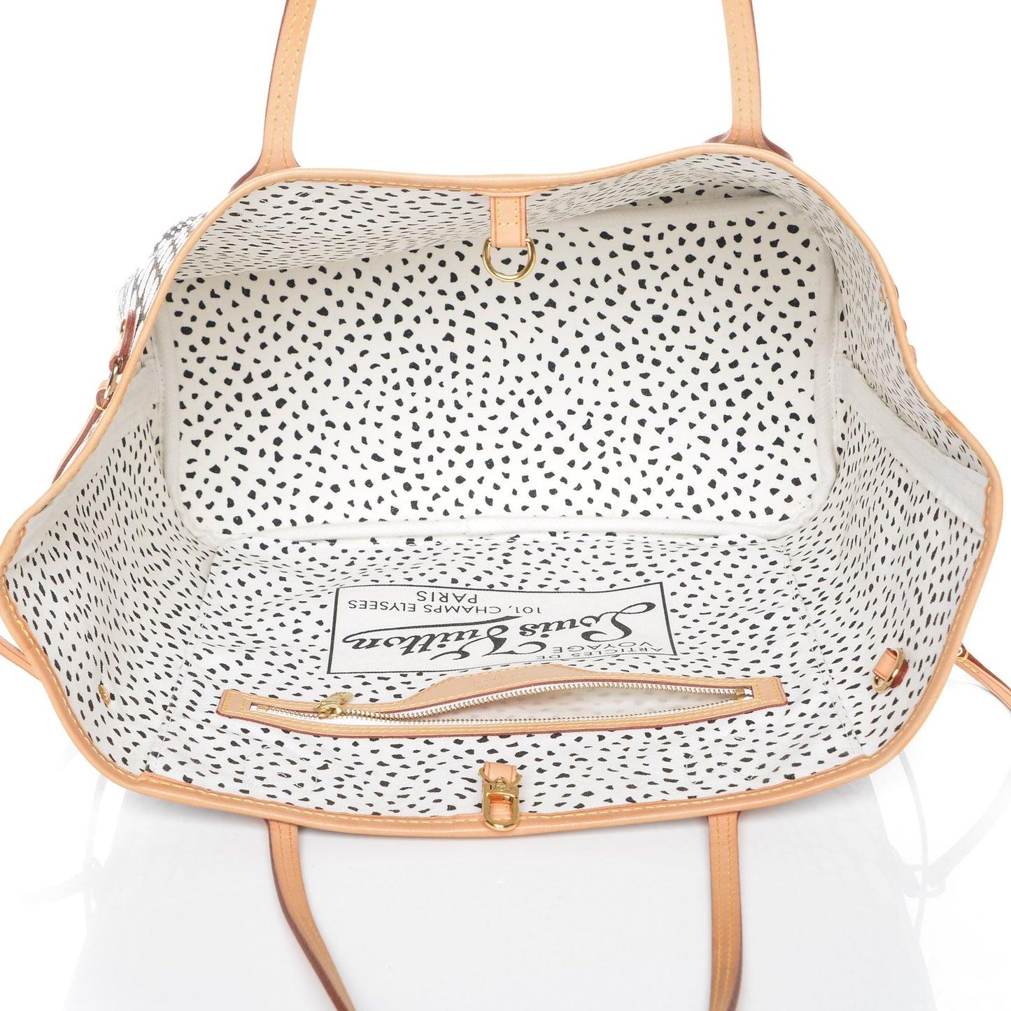 Monogram Kusama Waves Neverfull MM White