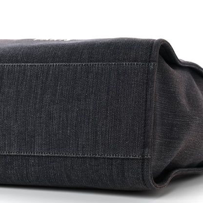 Chanel Denim Medium Deauville Tote Dark Blue 10 of 11