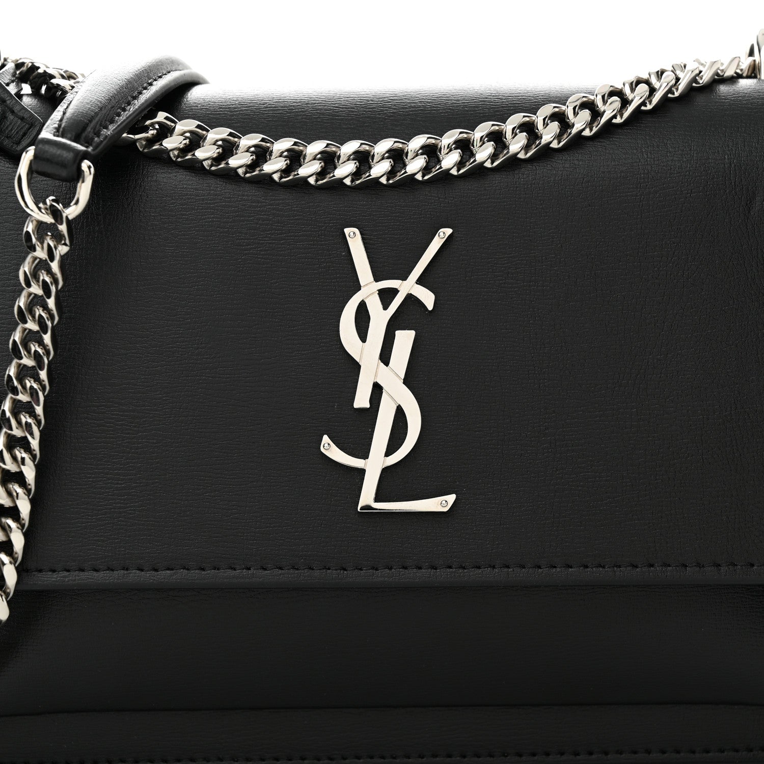 Saint Laurent Calfskin Medium Monogram Sunset Black 8 of 12