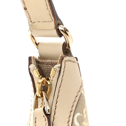 Gucci Suede GG Monogram Small Charmy Hobo Off White Gold 10 of 12
