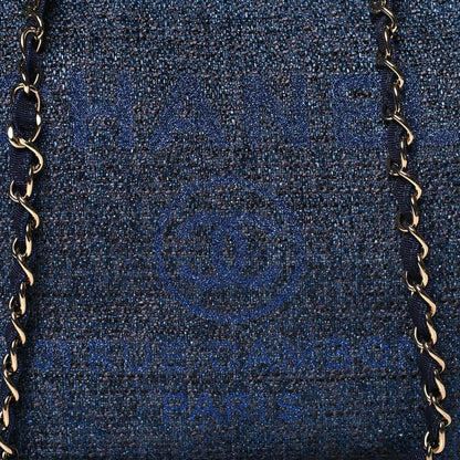 Chanel Lurex Boucle Medium Deauville Tote Blue 8 of 11