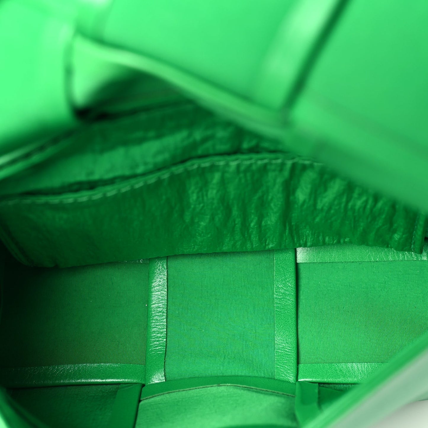 Crinkled Lambskin Maxi Intrecciato Extra Mini Cassette Crossbody Bag  Parakeet