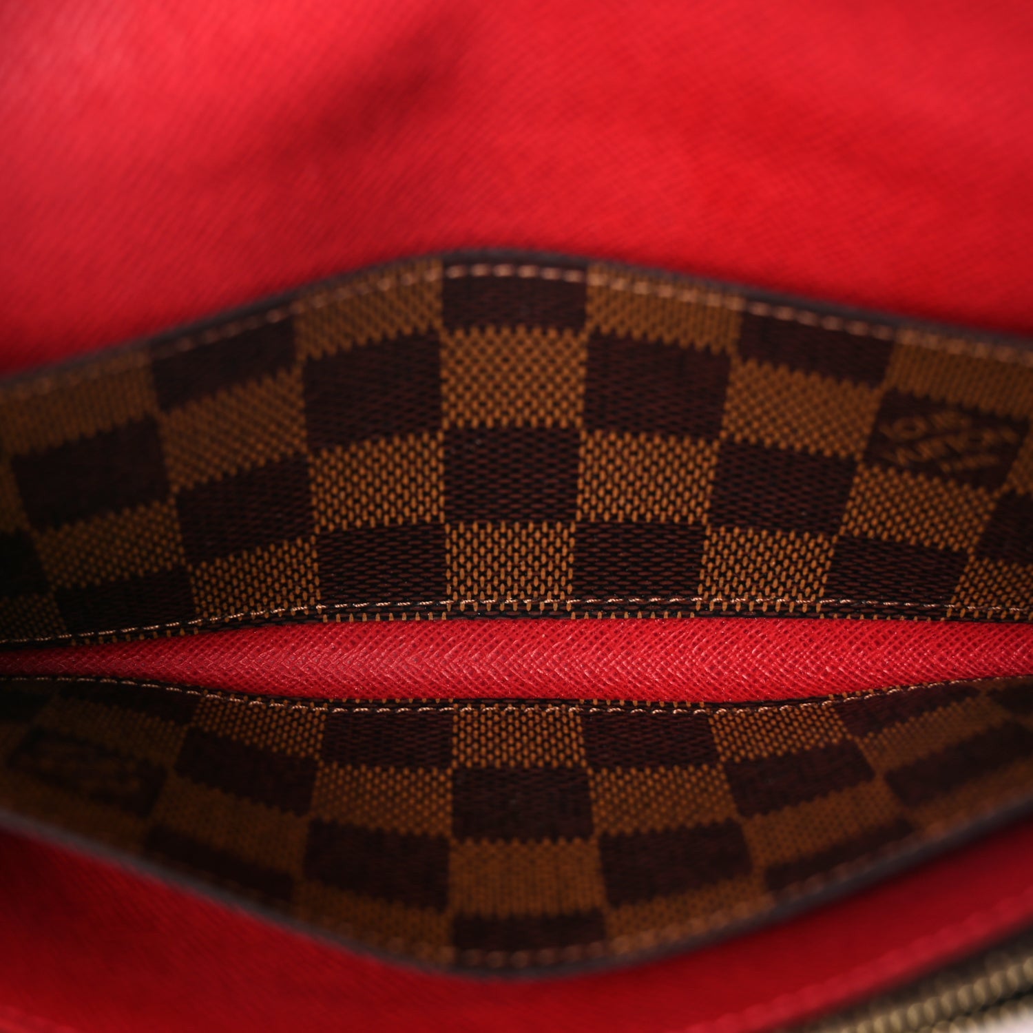 Louis Vuitton Damier Ebene Emilie Wallet Red 5 of 7