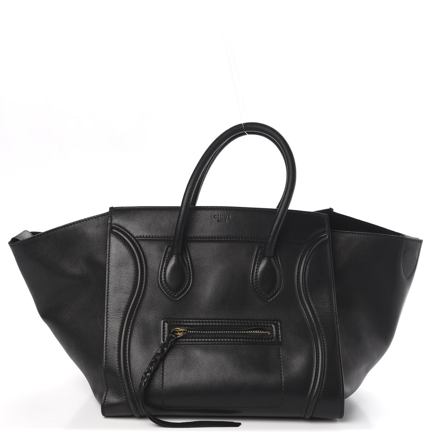 Smooth Calfskin Medium Phantom Luggage Black