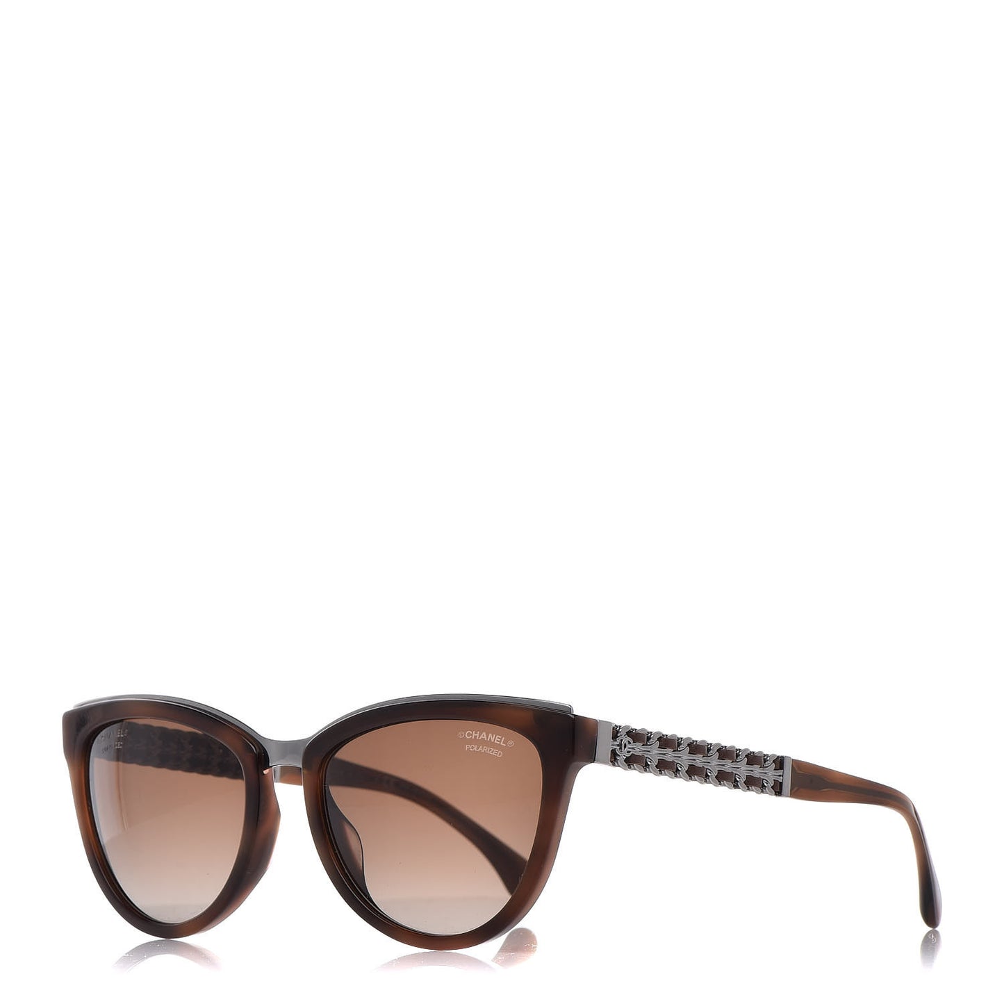 Lambskin Chain Polarized Sunglasses 5361-Q Brown