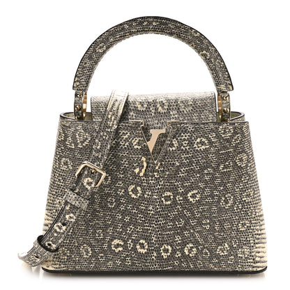 Louis Vuitton Lizard Capucines Mini Argento 1 of 9