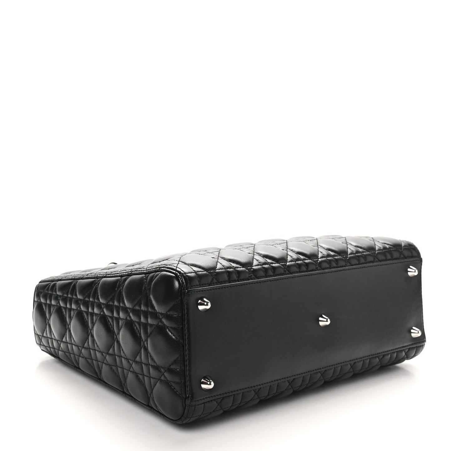 Lambskin Cannage Large Lady Dior Black
