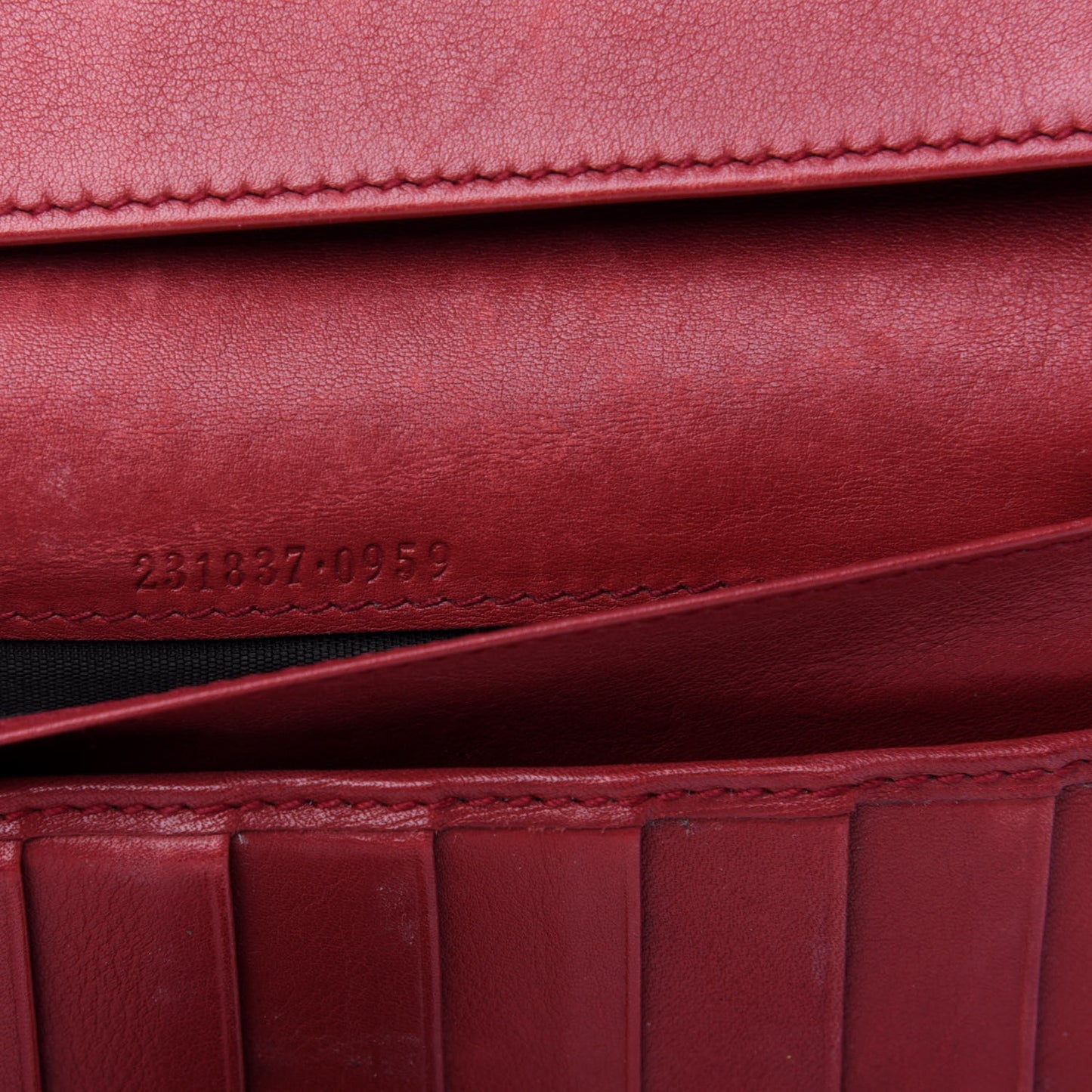 Guccissima Continental Wallet Red