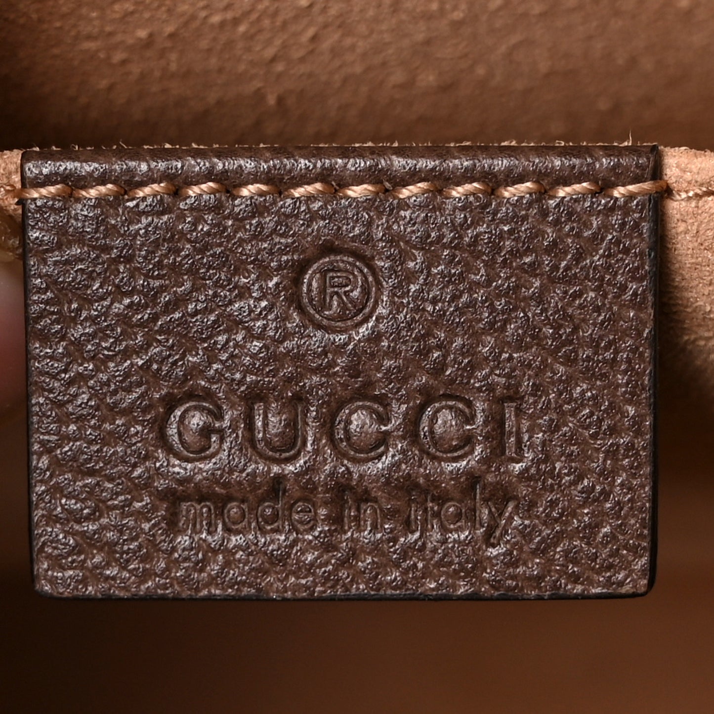 GG Supreme Monogram Web Ophidia Pouch Brown