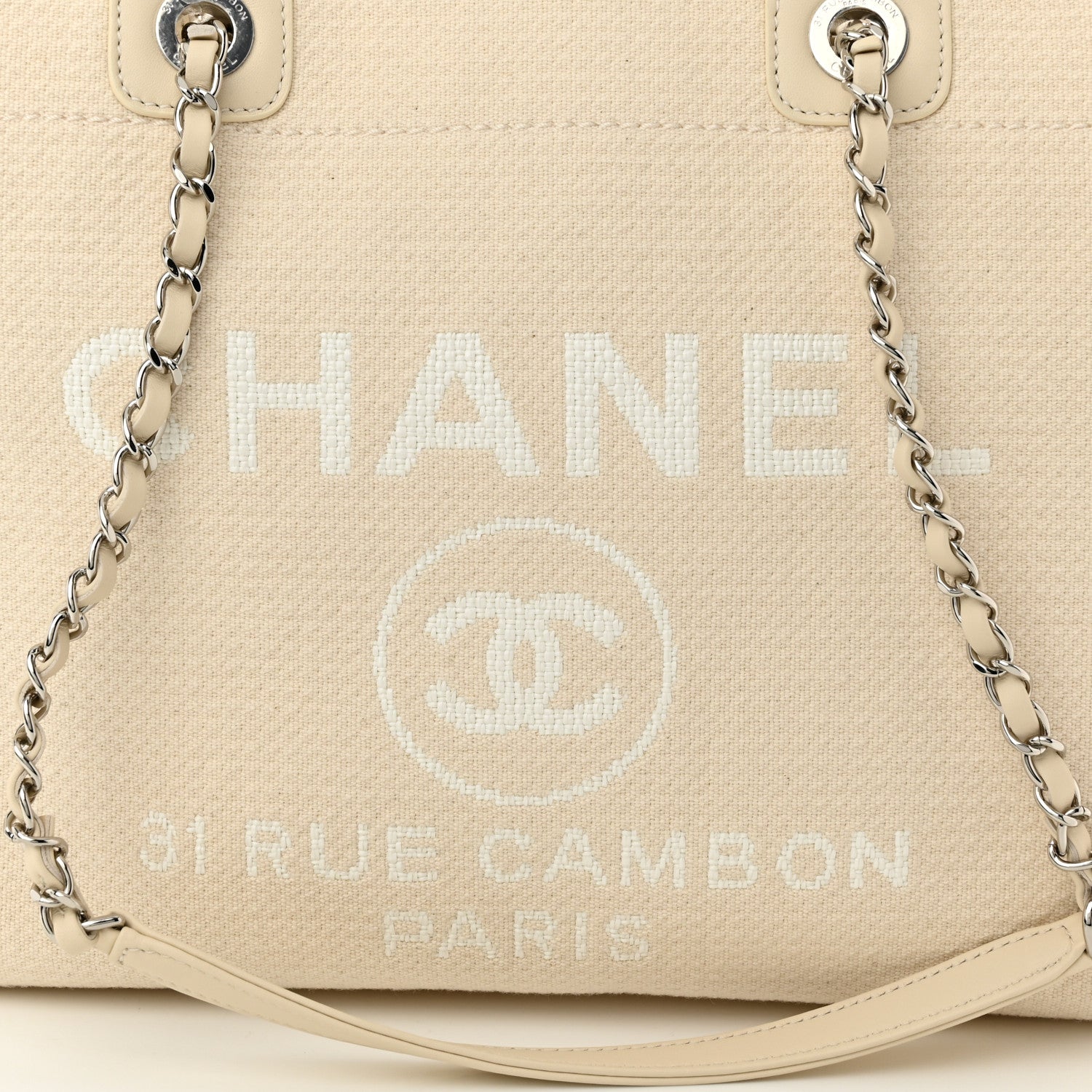 Chanel Mixed Fibers Small Deauville Tote White 9 of 11
