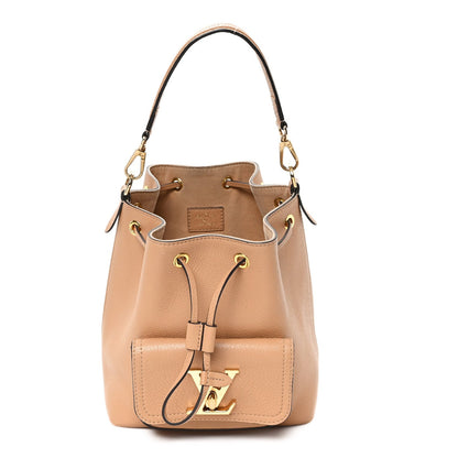 Louis Vuitton Calfskin Lockme Bucket MM Arizona Beige 1 of 7