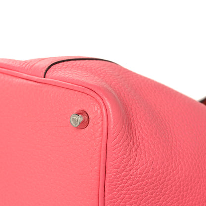 Hermes Taurillon Clemence Swift  Eclat Picotin Lock 18 PM  Rose Azalee Terre Battue 12 of 13