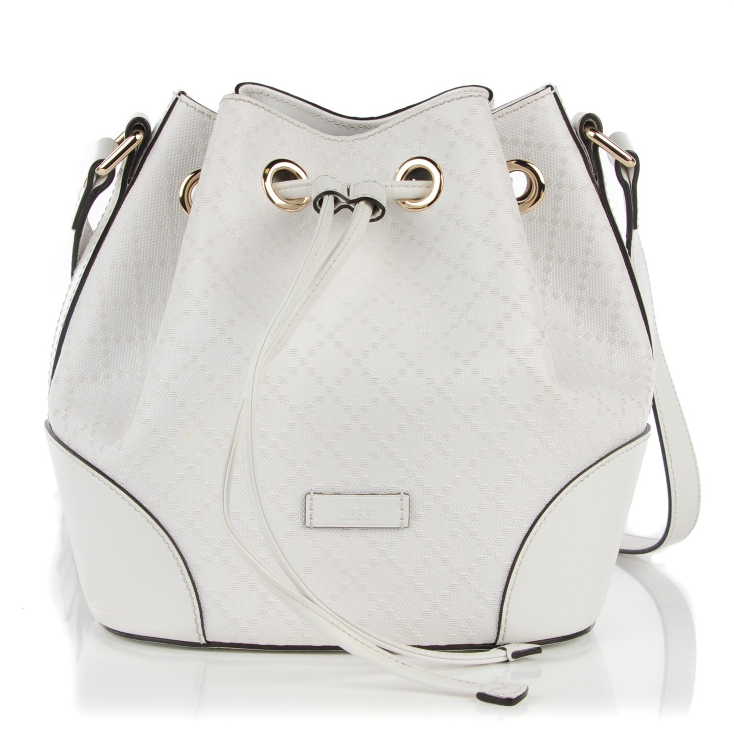 Gucci Hilary Lux Bright Diamante Small Bucket Bag Great White 1 of 7
