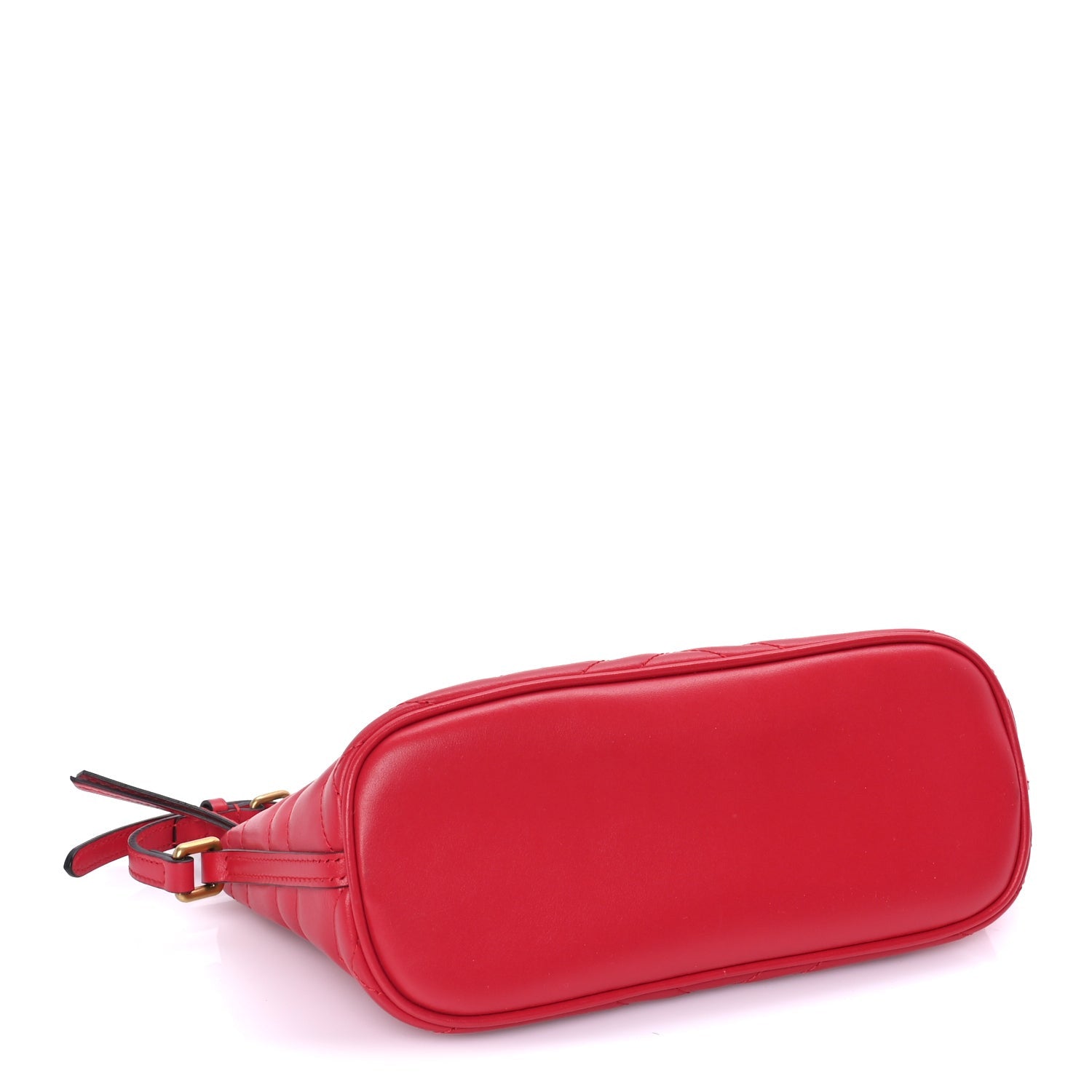 Gucci Calfskin Matelasse Chevron GG Marmont Sling Shoulder Bag  Rosso 3 of 7