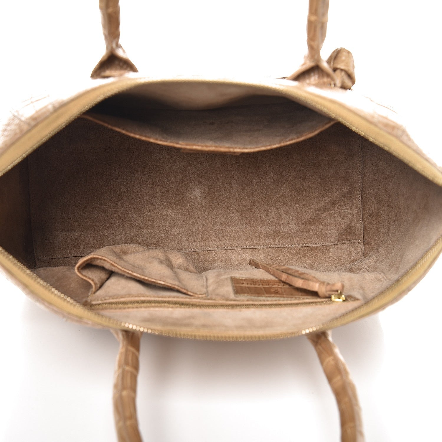 Nancy Gonzalez Crocodile Medium Dome Satchel Beige 6 of 13