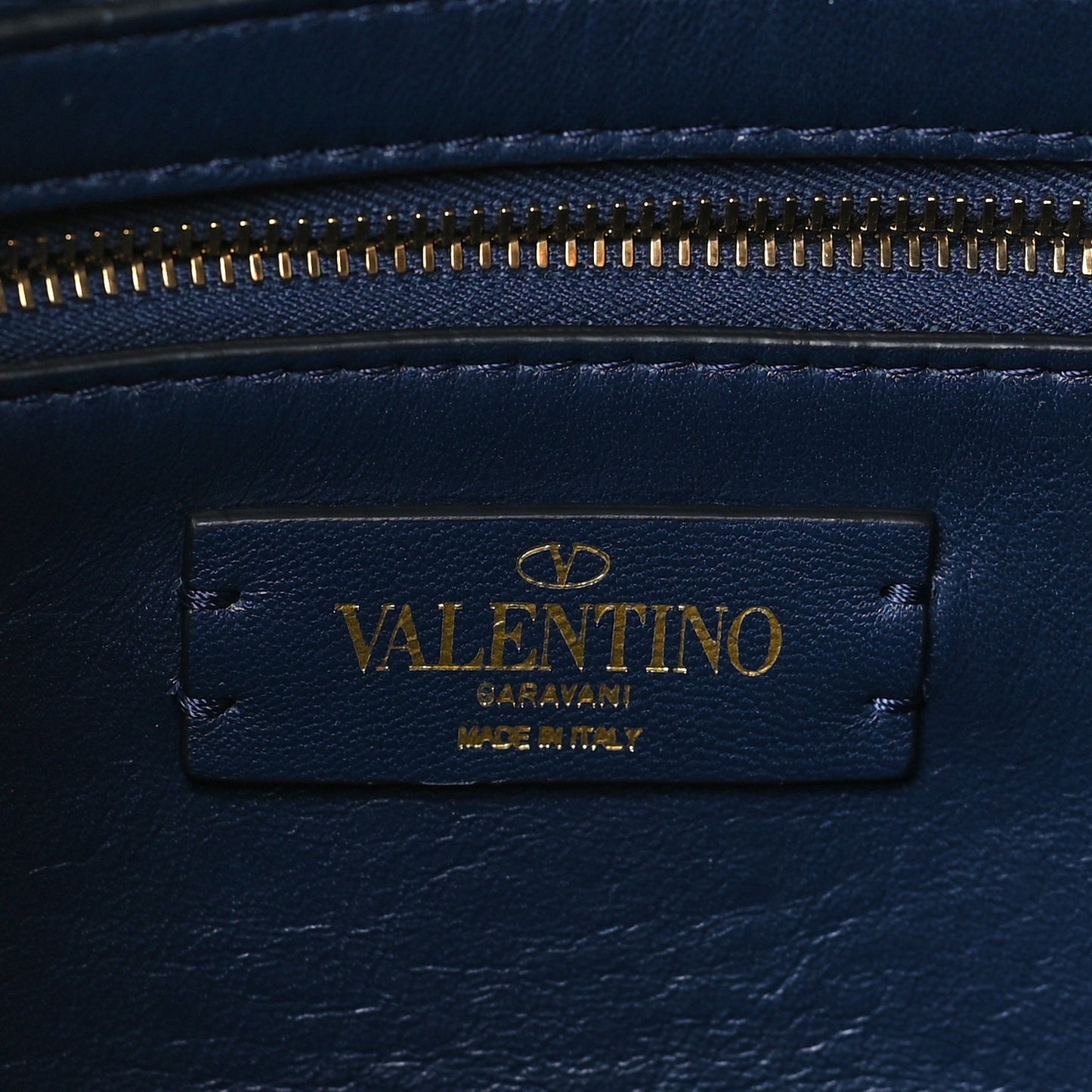 Nappa Large Roman Stud Shoulder Bag Marine