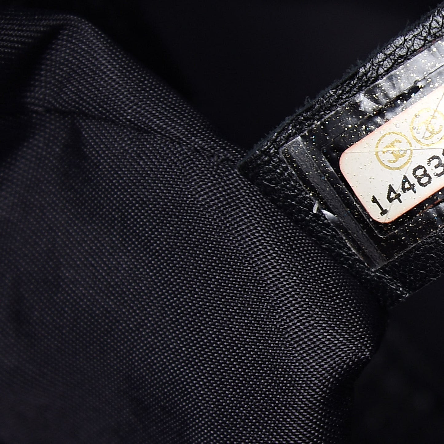 Coated Canvas Quilted Small Paris Biarritz Tote Black