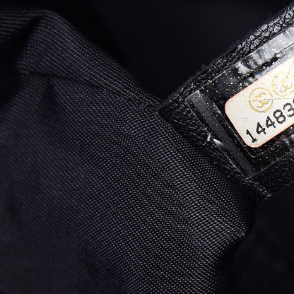 Chanel Coated Canvas Quilted Small Paris Biarritz Tote Black 7 of 10