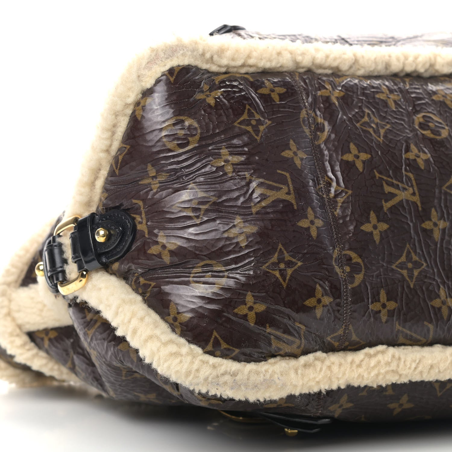 Louis Vuitton Patent Monogram Shearling Sac Thunder 7 of 8