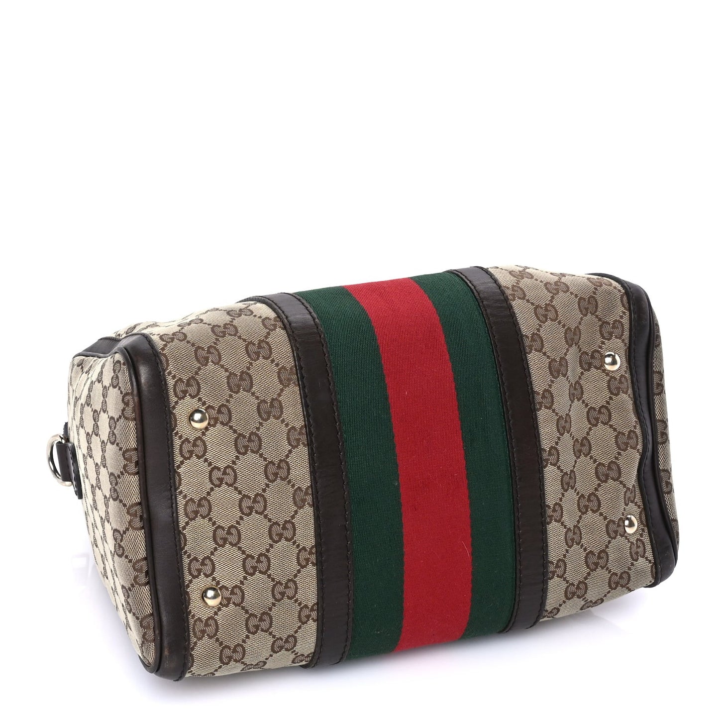 Monogram Selleria Calfskin Vintage Web Medium Boston Beige Ebony Cocoa Beige Ebony Cocoa