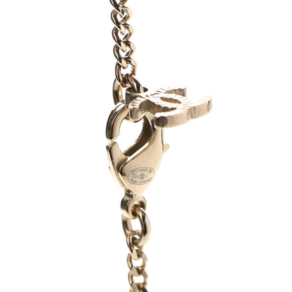 Chanel Crystal CC Pendant Necklace Gold 5 of 7