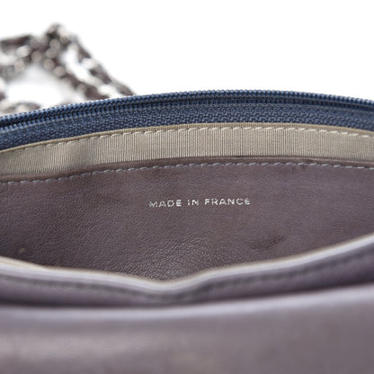 Chanel Lambskin Half Moon Wallet on Chain WOC Light Grey 7 of 11