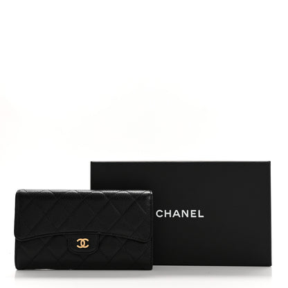 Chanel Caviar Quilted Large Flap Wallet Black 9 of 9
